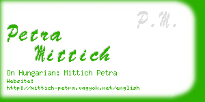 petra mittich business card